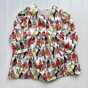 Toddler Girls Eclectic Whimsical Bird Print Long Sleeve Lined Dress | 5/6